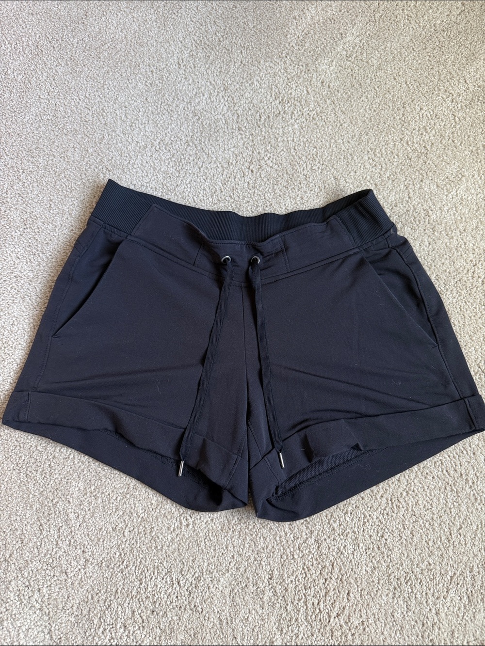 Women’s Black Drawstring Lounge Shorts